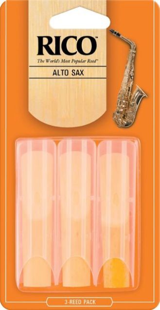Rico Alto Saxophone Reeds, 3-Pack